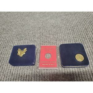 3 Pc Gold Coin Display‎ Empty Boxes